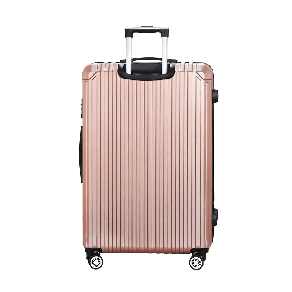 28'' Luggage Travel Suitcase Set TSA Carry On Hard Case - Rose Gold