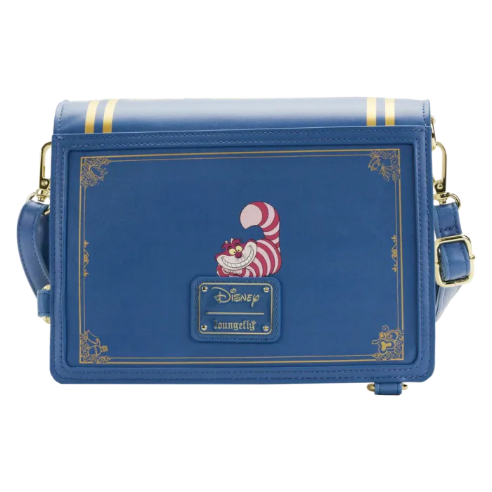 6" Disney : Alice in Wonderland - Book Convertible Faux Leather Crossbody Backpack Bag Loungefly