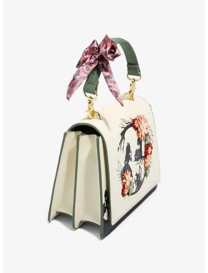 7" Disney : Alice In Wonderland - Silhouettes Faux Leather Crossbody Bag Loungefly BoxLunch Exclusive