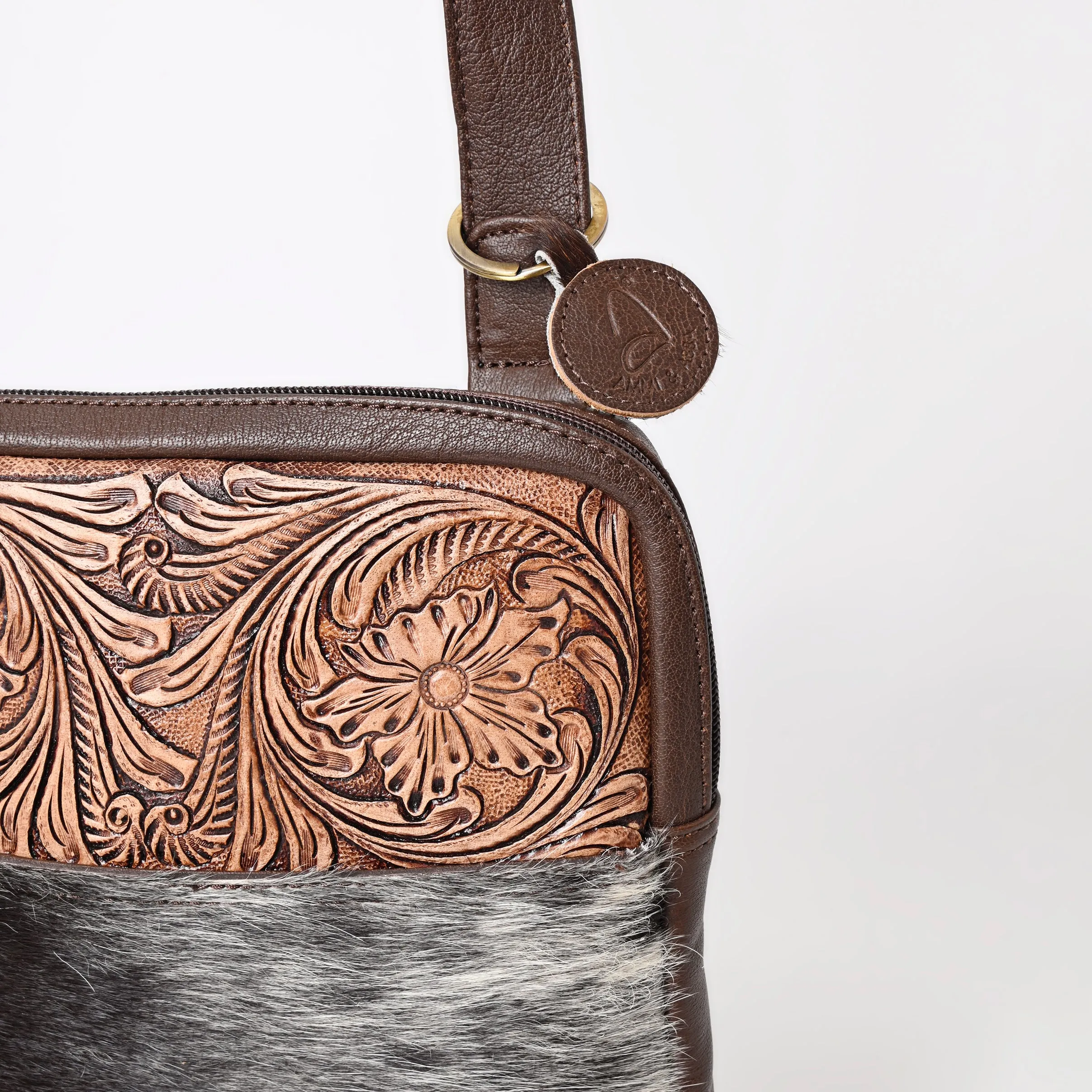 A&A-1102 Montana West 100% Genuine Hair On Cowhide Leather Crossbody