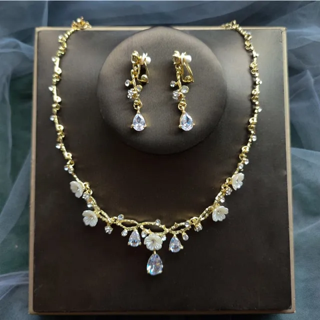 Affordable Bridal Jewelry Sets of Necklace-Earrings for Weddings-Quinceañera-Evening Events