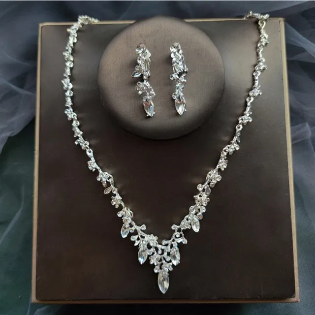 Affordable Bridal Jewelry Sets of Necklace-Earrings for Weddings-Quinceañera-Evening Events