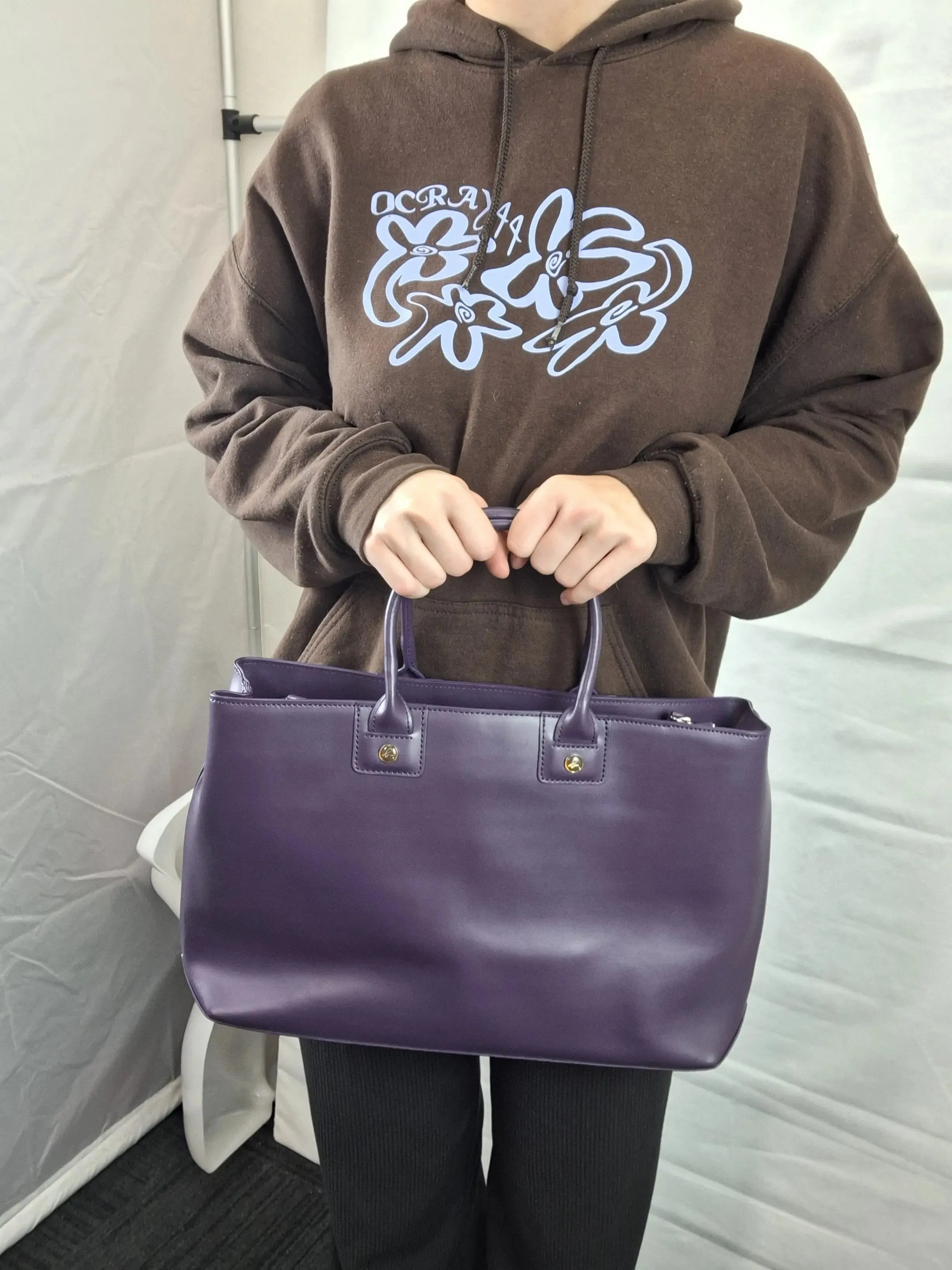 Agnes B Aubergine Large Multi Compartment Bag