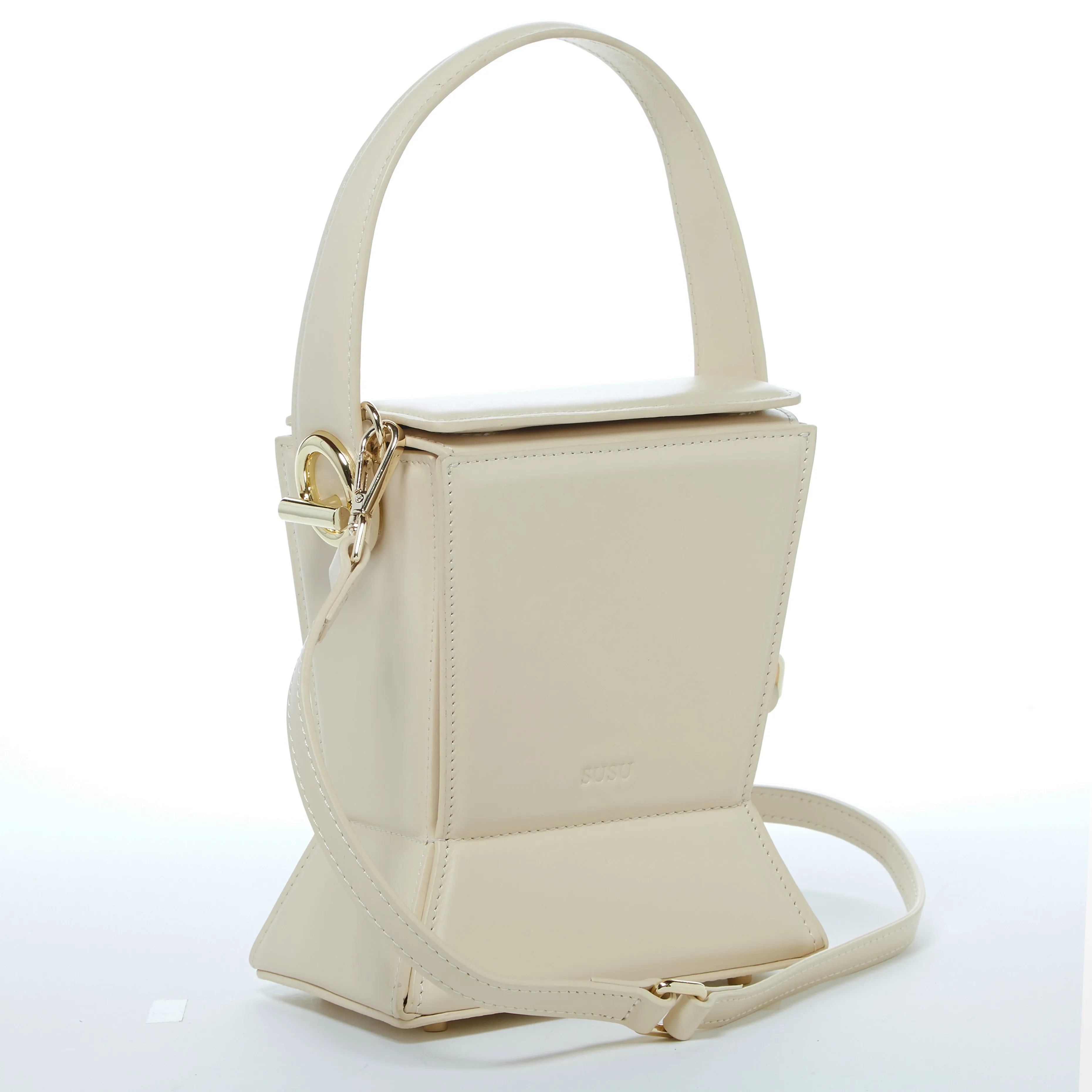 Amber Leather Bucket Bag Off White