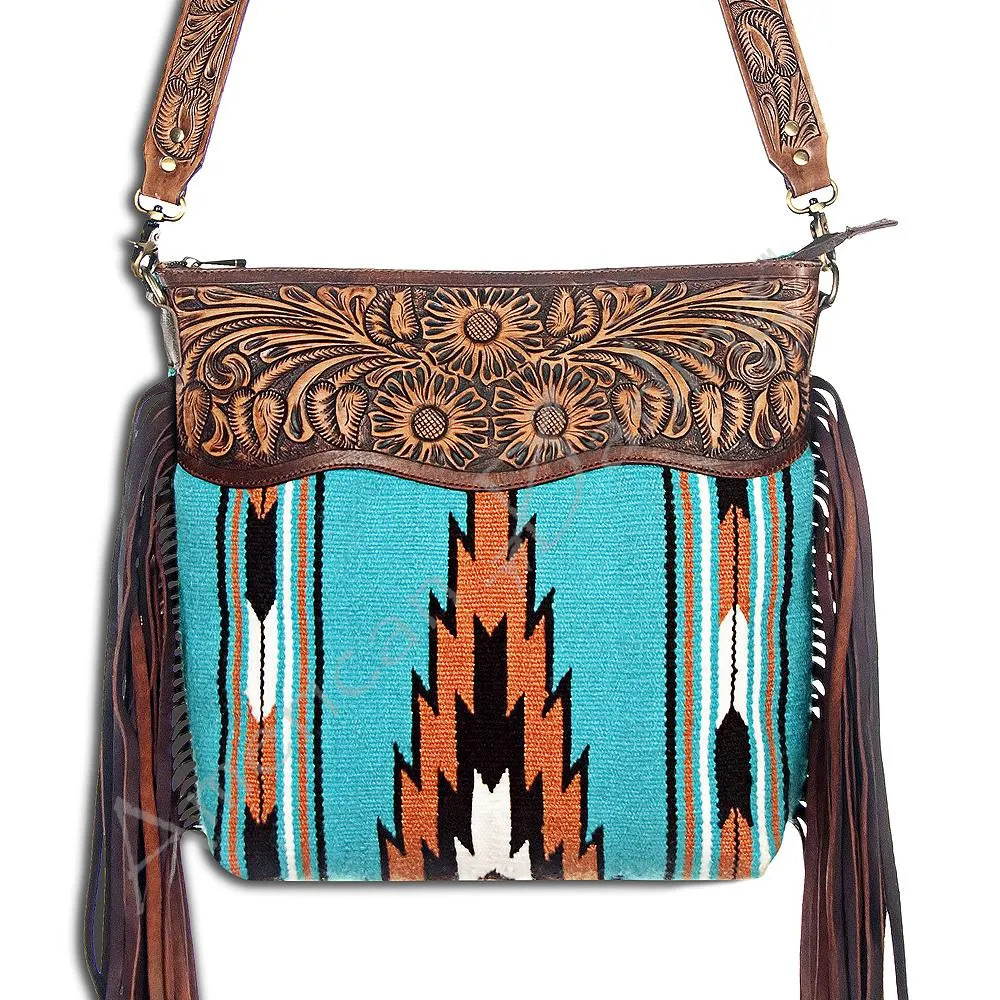 American Darling Aztec Blanket Fringe Purse