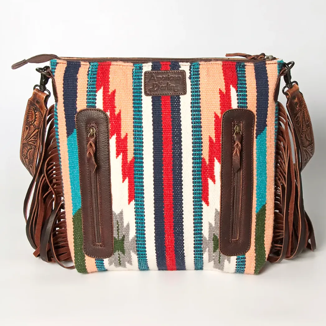 American Darling Multi Colored Blanket Fringe Crossbody