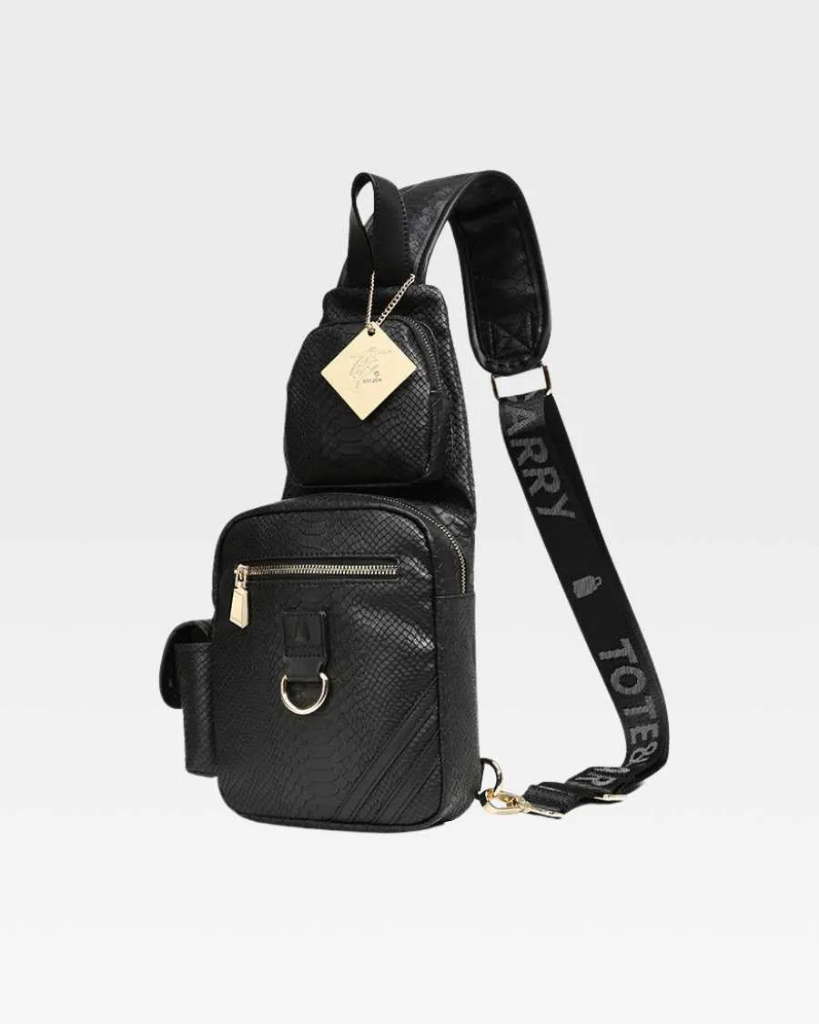 Apollo 1 Tear Drop Crossbody Bag in Black