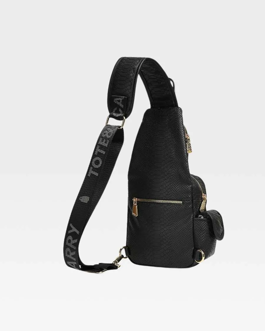 Apollo 1 Tear Drop Crossbody Bag in Black