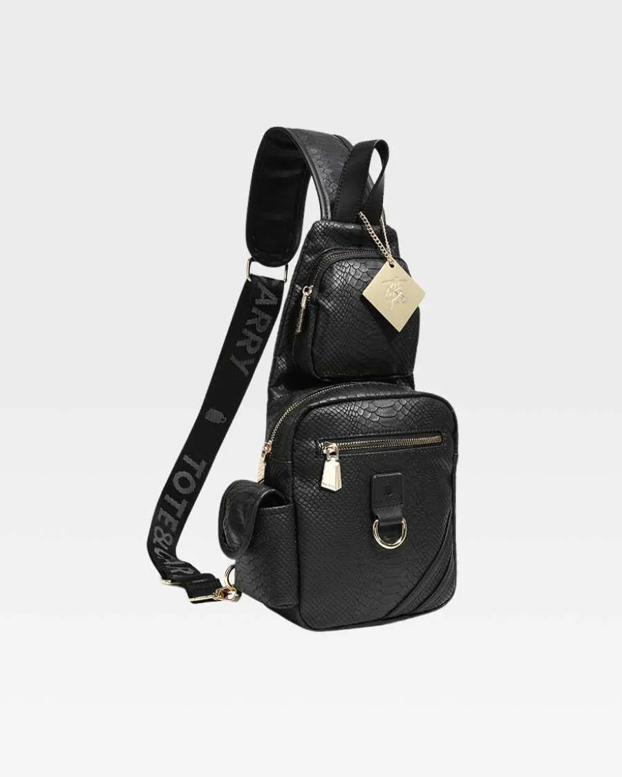 Apollo 1 Tear Drop Crossbody Bag in Black