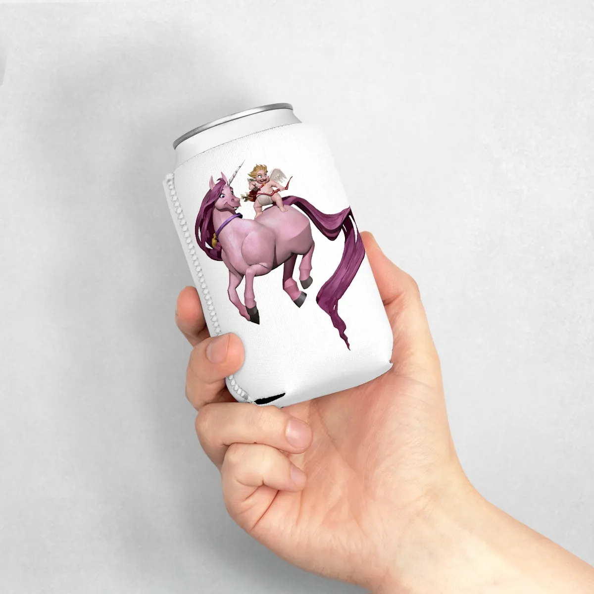 Baby Cupid and Horse Can Cooler Sleeve