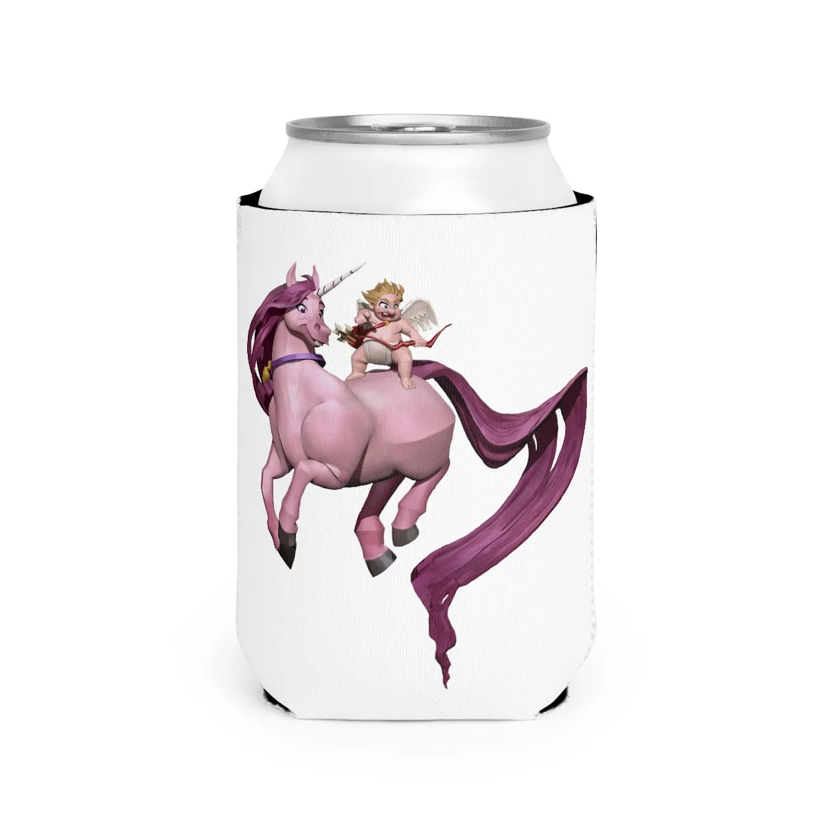 Baby Cupid and Horse Can Cooler Sleeve