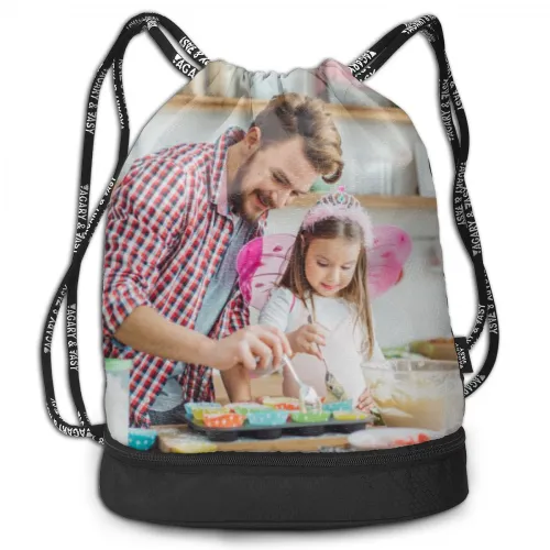 Back to School Gifts Bundle Photo Backpack- Custom Photo On Drawstring Sportpack