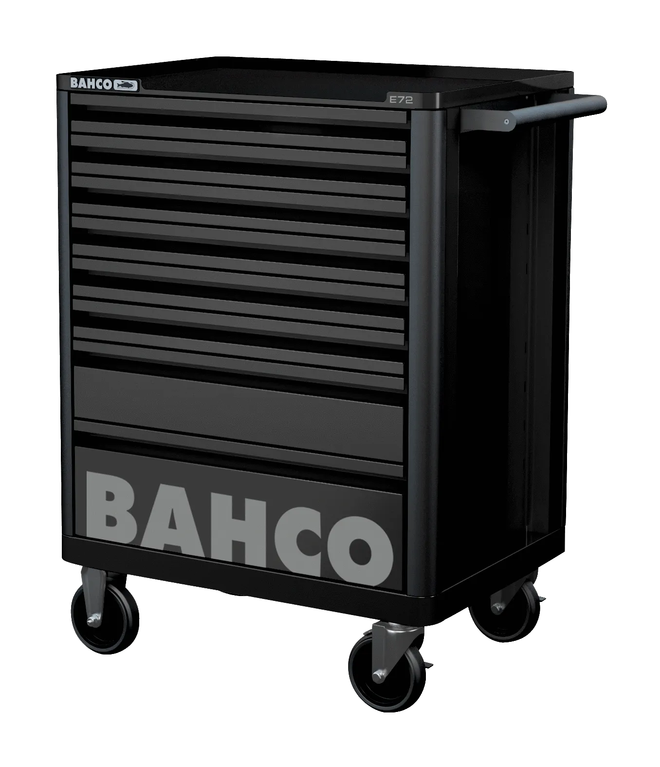 Bahco 1472K8BLACK E72 8 Drawer Black Mobile Roller Cabinet