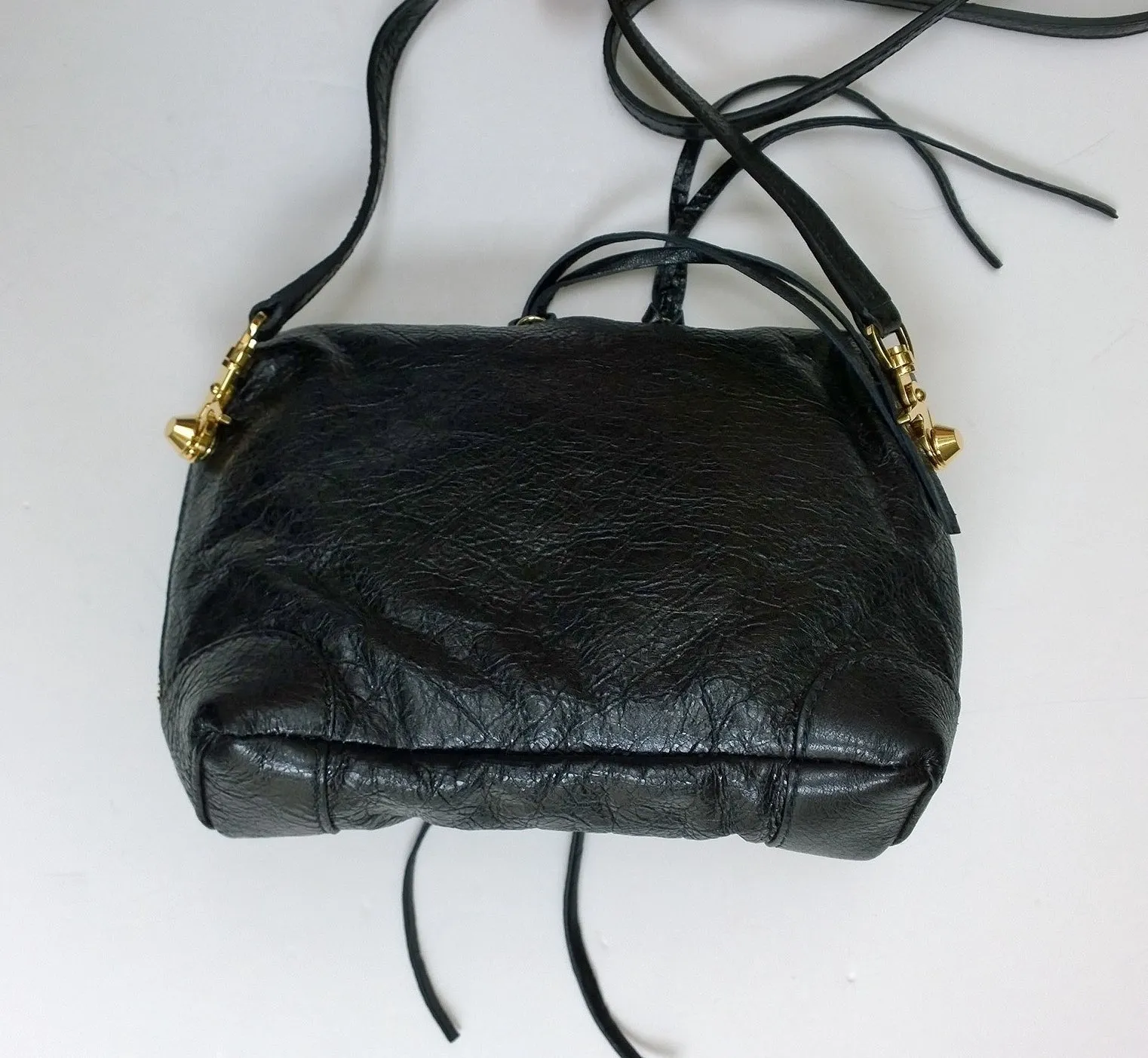 Balenciaga City Reporter Crossbody Chain Bag in Black Leather New