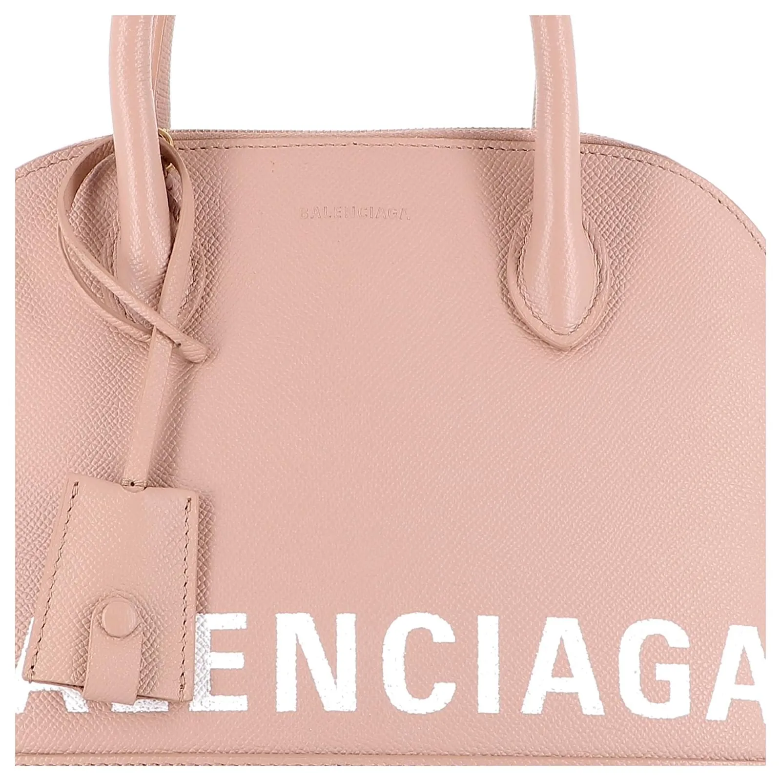 BALENCIAGA GRAINED CALFSKIN VILLE SMALL TOP HANDLE BAG