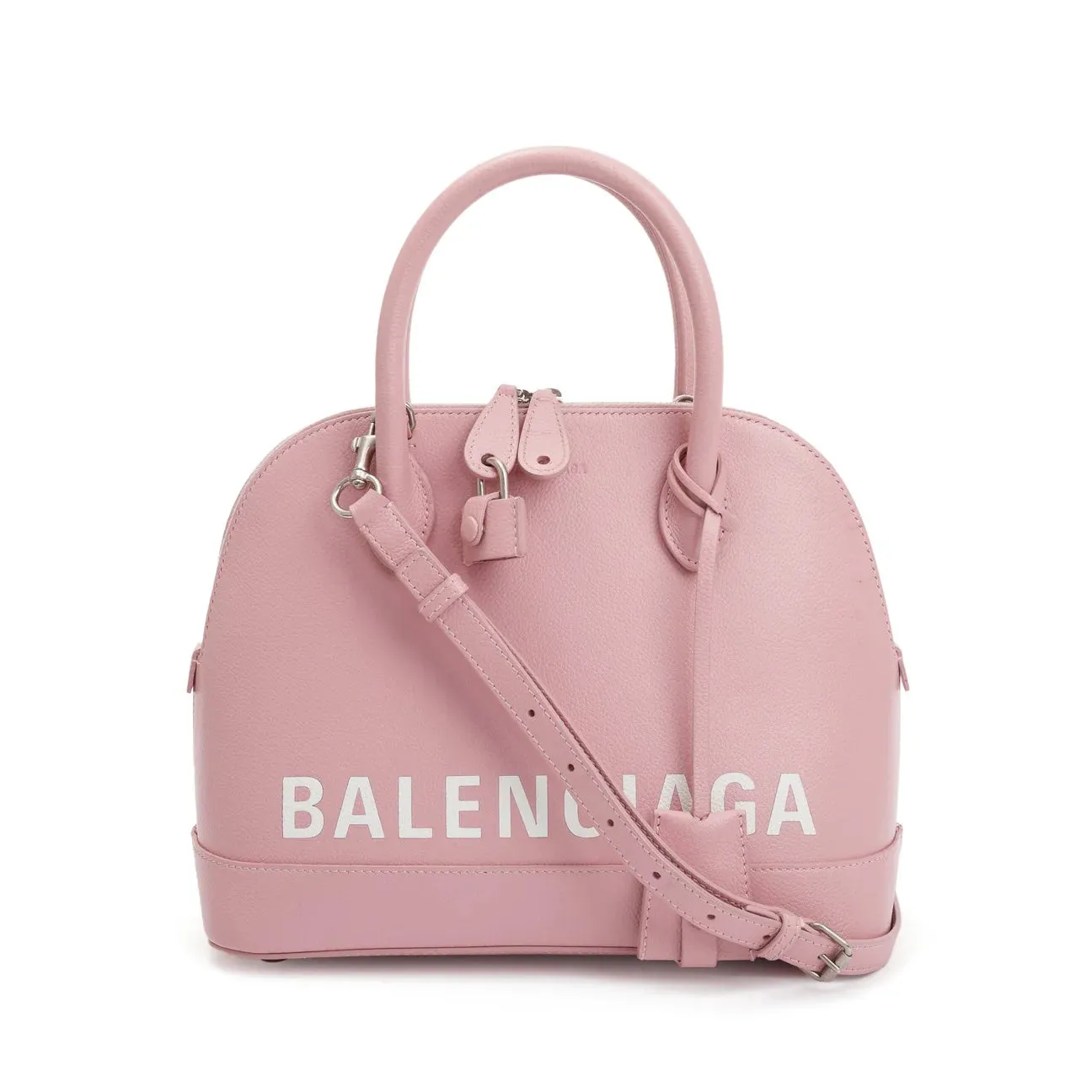 BALENCIAGA GRAINED CALFSKIN VILLE SMALL TOP HANDLE BAG