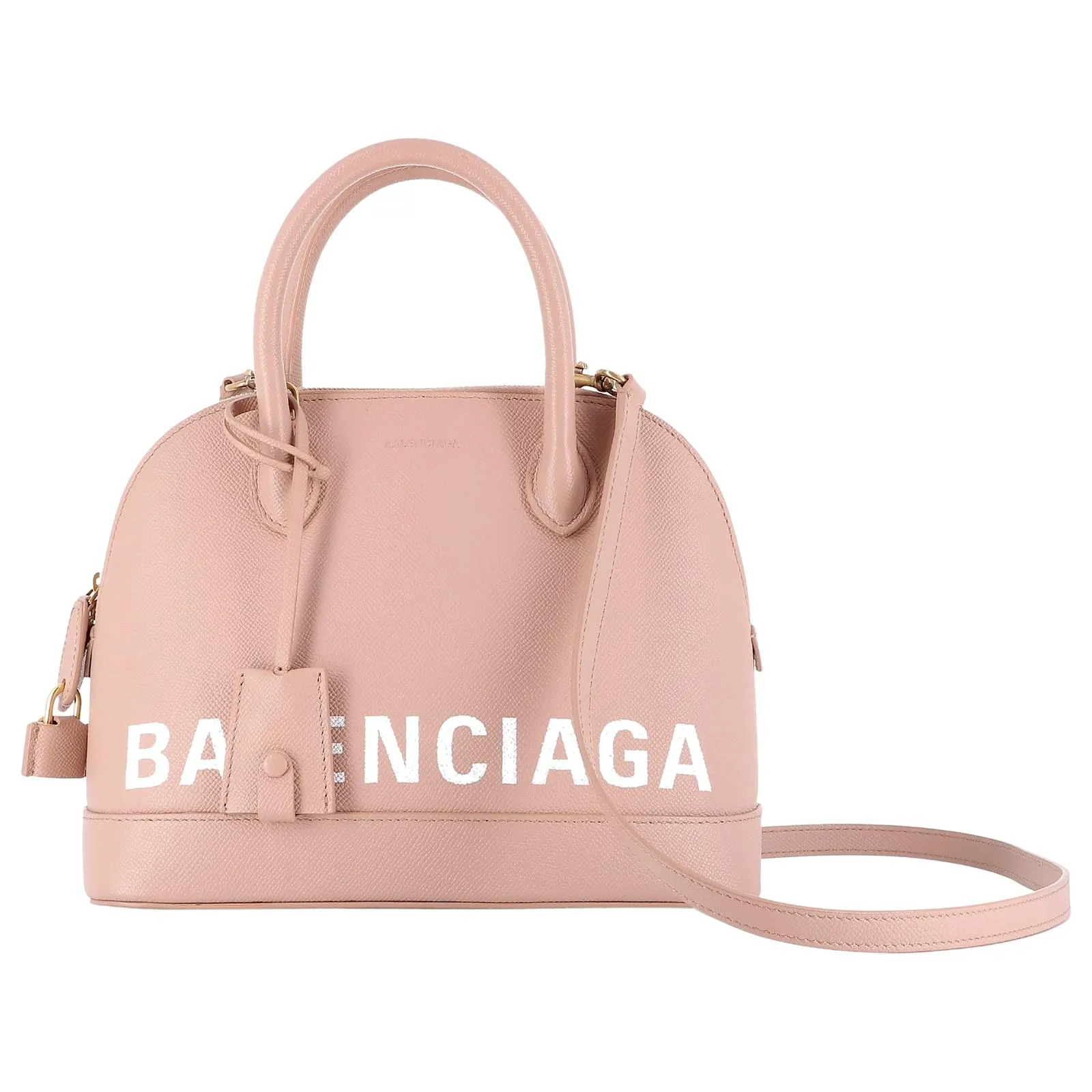 BALENCIAGA GRAINED CALFSKIN VILLE SMALL TOP HANDLE BAG