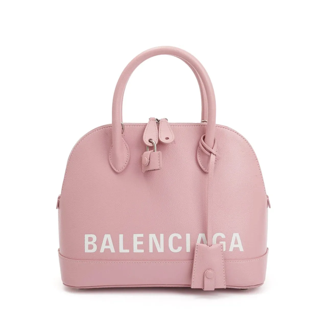 BALENCIAGA GRAINED CALFSKIN VILLE SMALL TOP HANDLE BAG