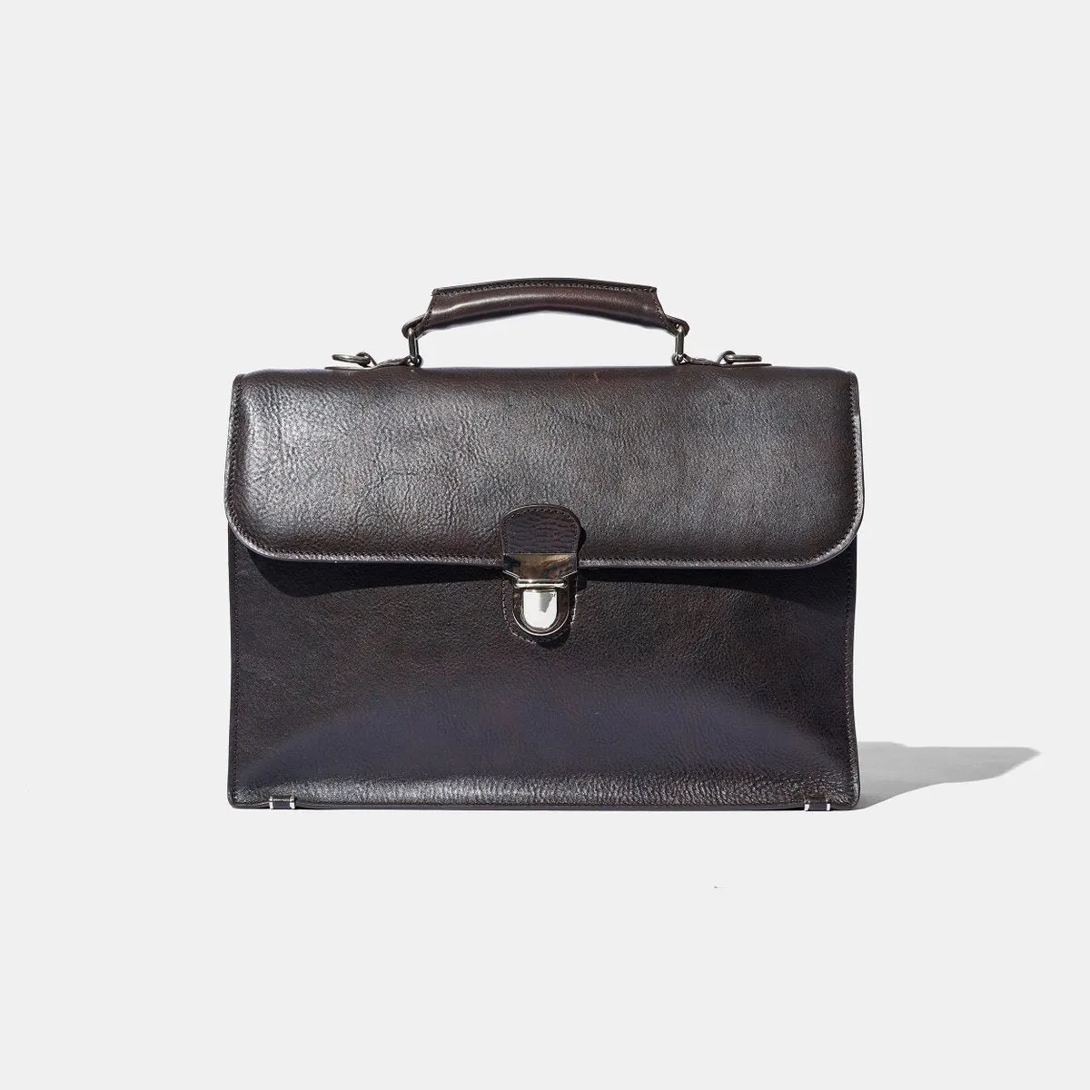 Baron - Small Briefcase TAN GRAIN LEATHER