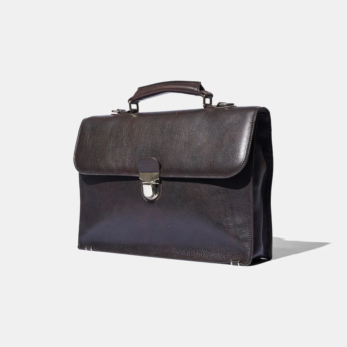 Baron - Small Briefcase TAN GRAIN LEATHER