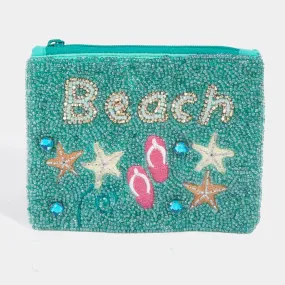 Beach Beaded Coin Purse