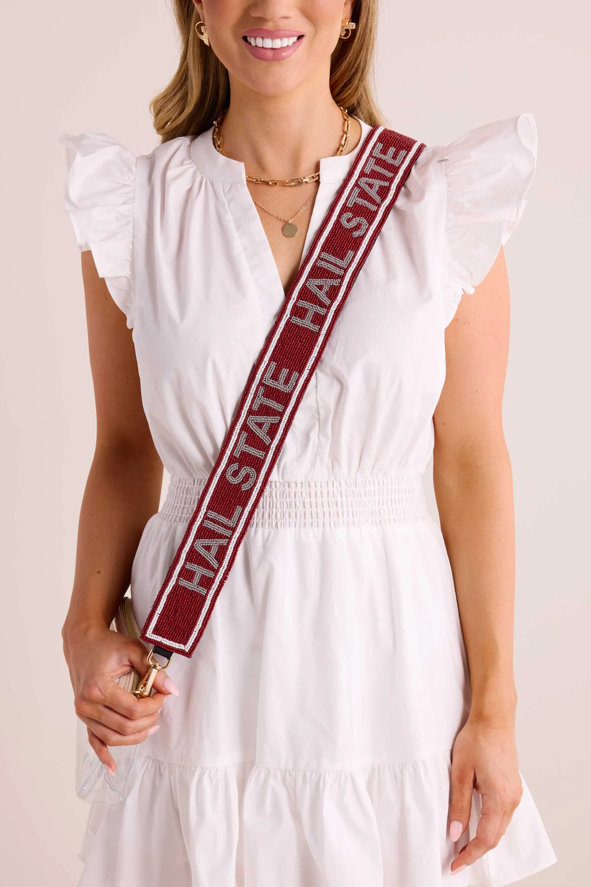 Beaded Purse Strap- Miss State