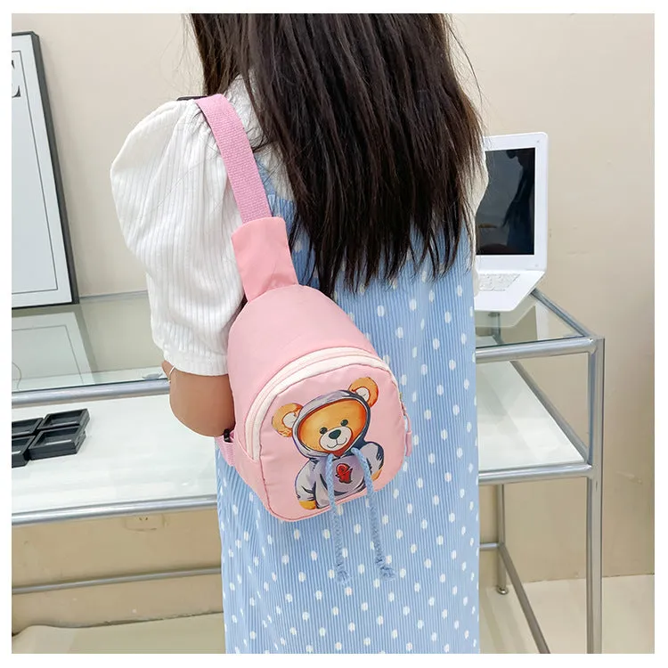 Bear Design Printed Mini Crossbody Bag for Kids