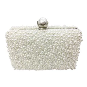 Beatrice Ivory Pearl Evening Clutch Bag