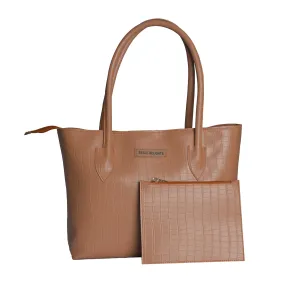 Beige Belle Croc Tote Bag ( pre-order )