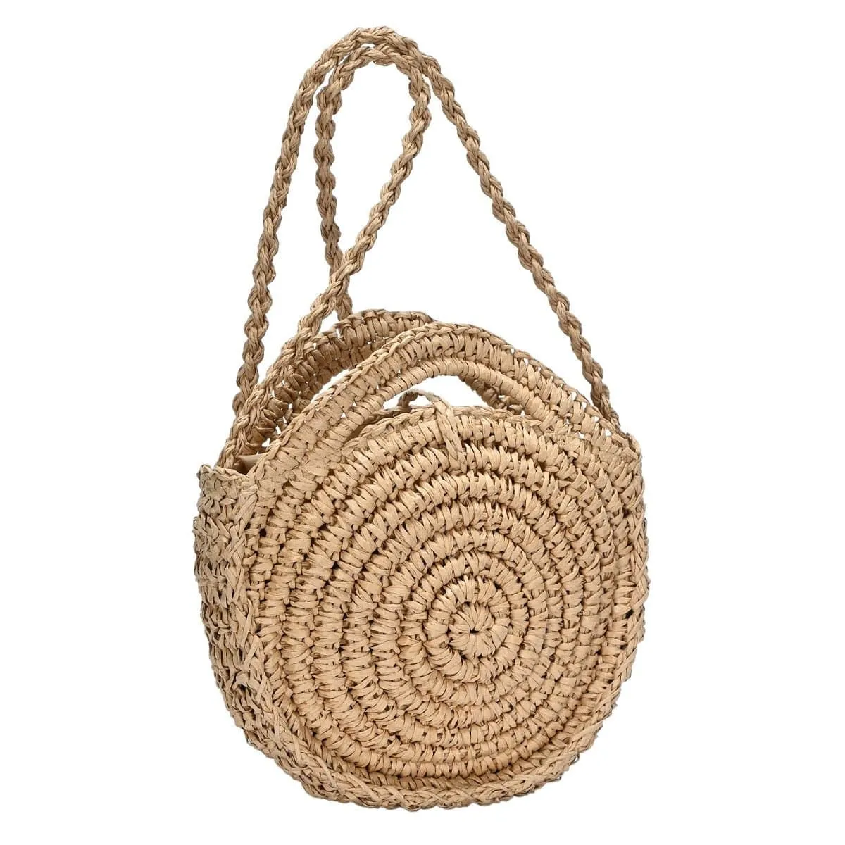 BGS81985 Round Straw Crossbody Bags