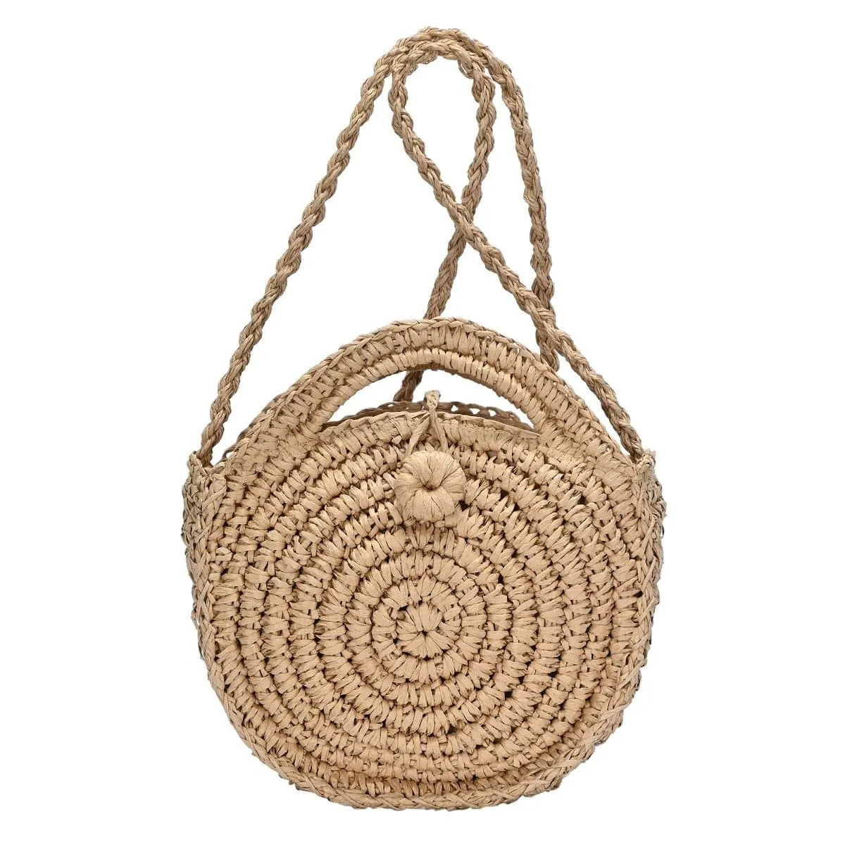 BGS81985 Round Straw Crossbody Bags