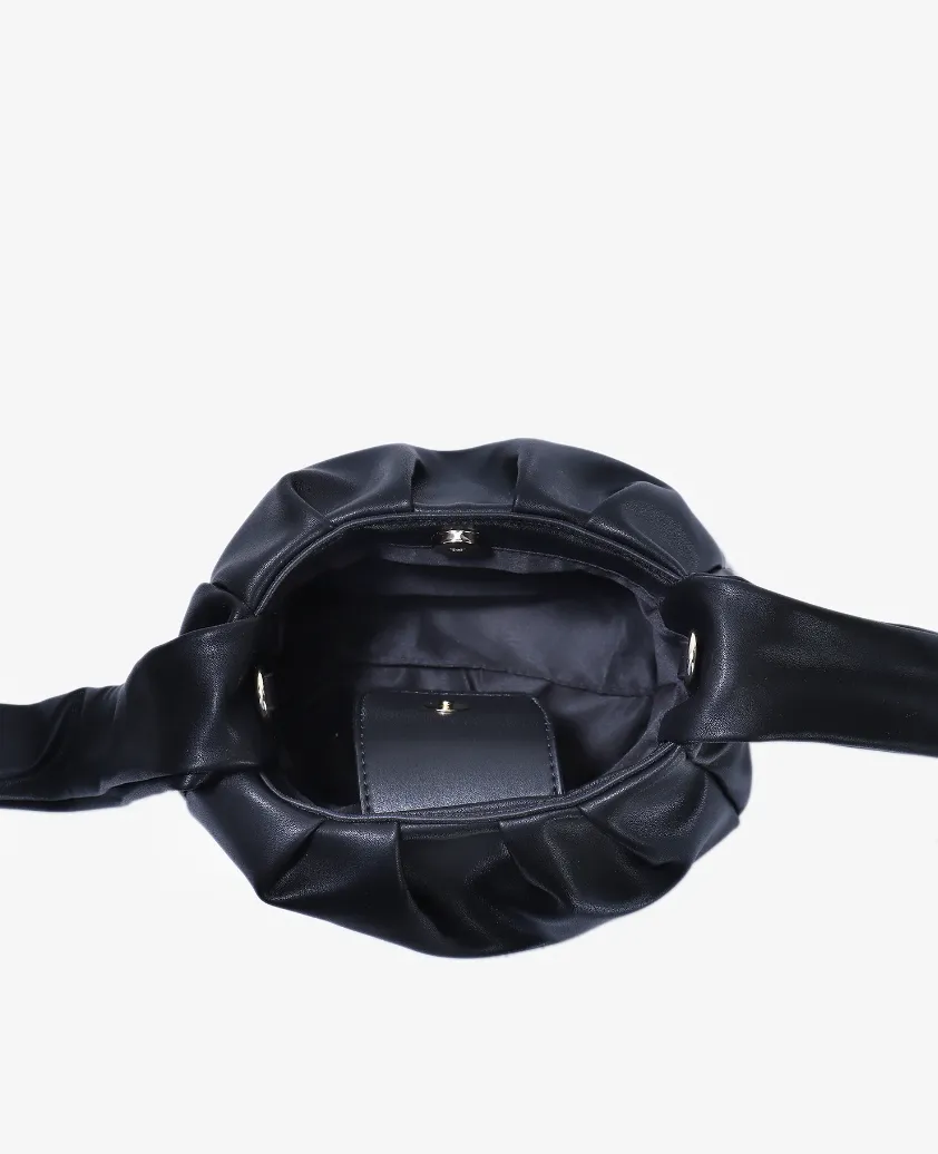 Black Daryl Bow Tie Crossbody Bag