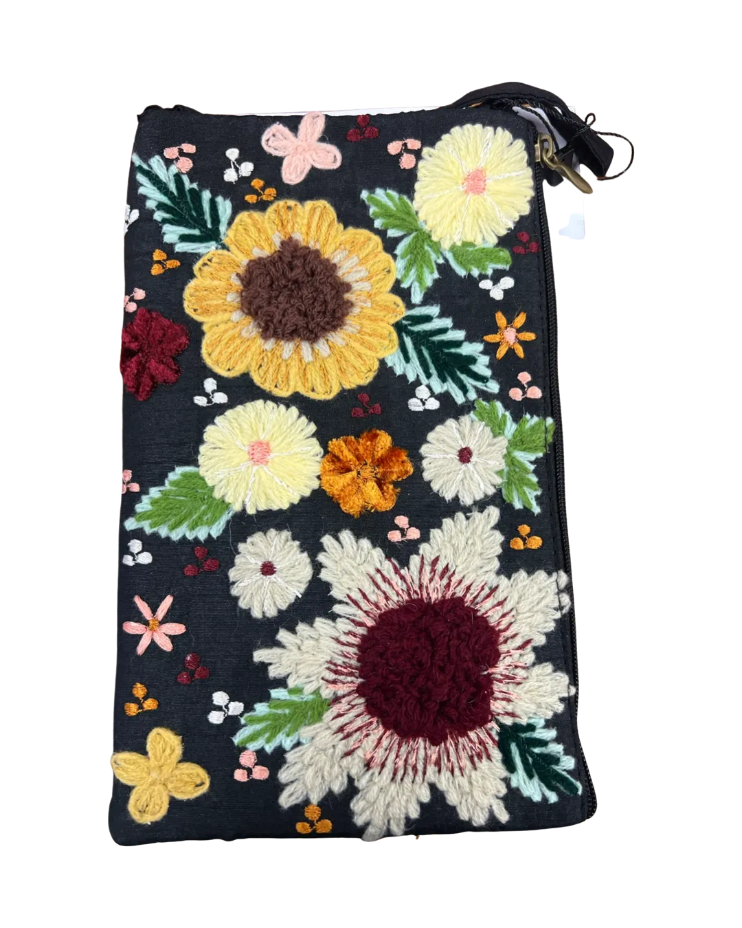 Black Flower Club Bag