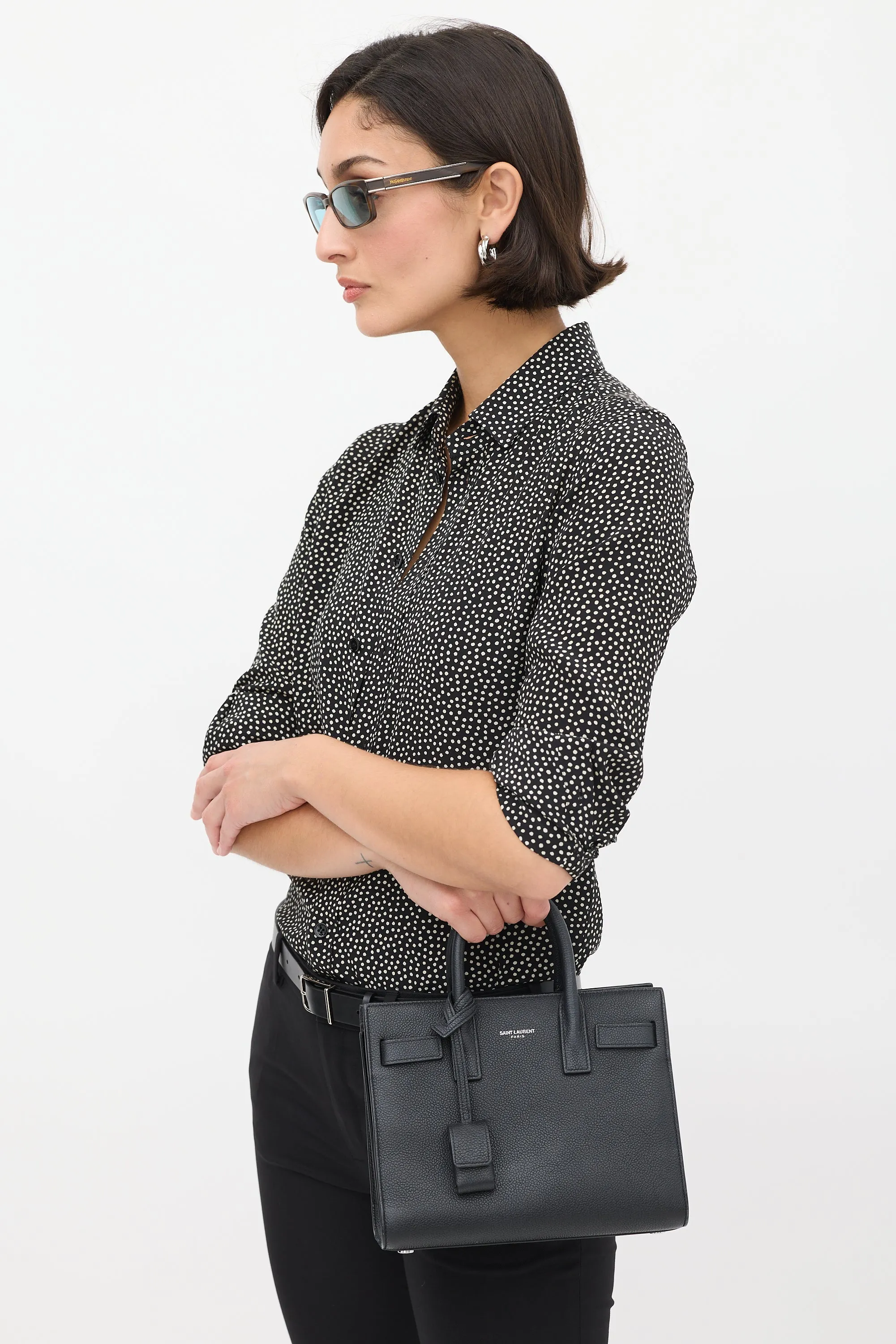 Black Nano Sac De Jour Crossbody Bag