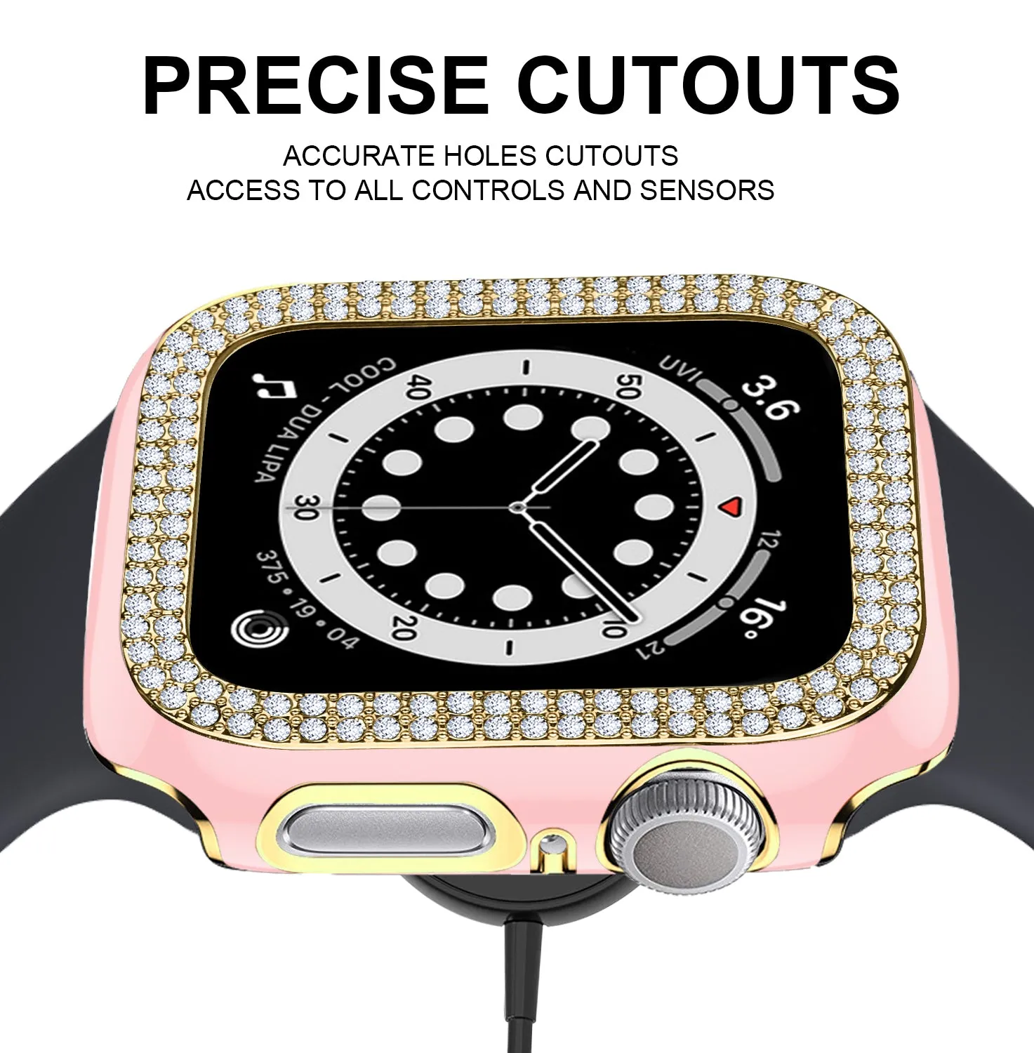 Bling Bumper Case for Apple Watch-Pink