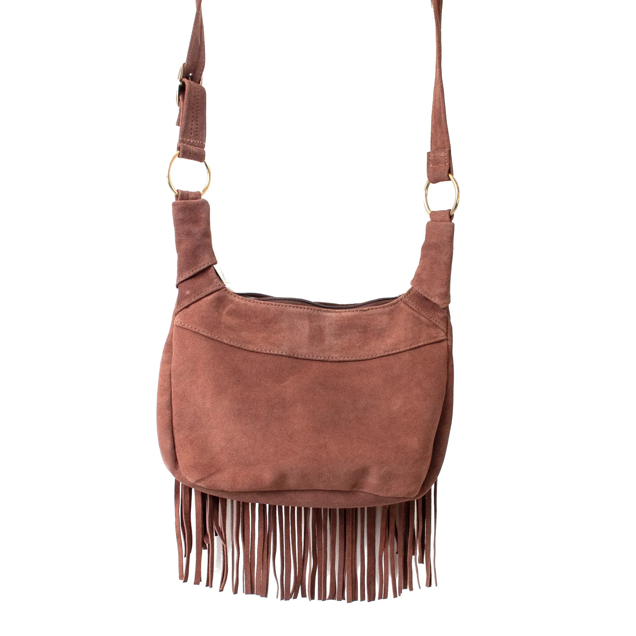 Bohemian Suede Fringe Shoulder Bag