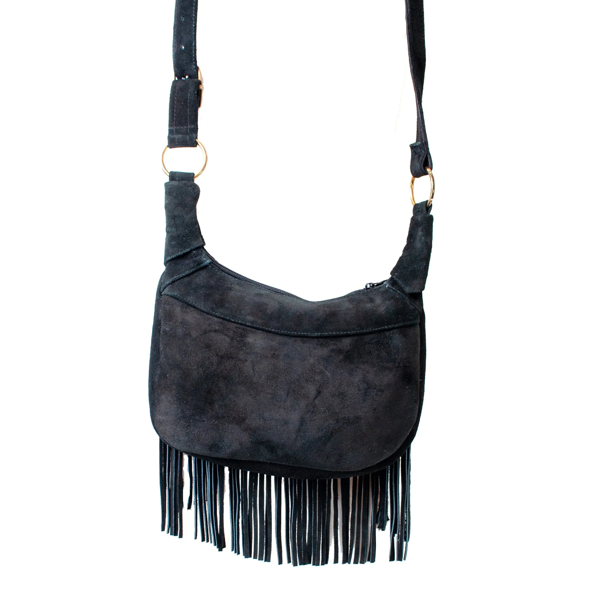 Bohemian Suede Fringe Shoulder Bag