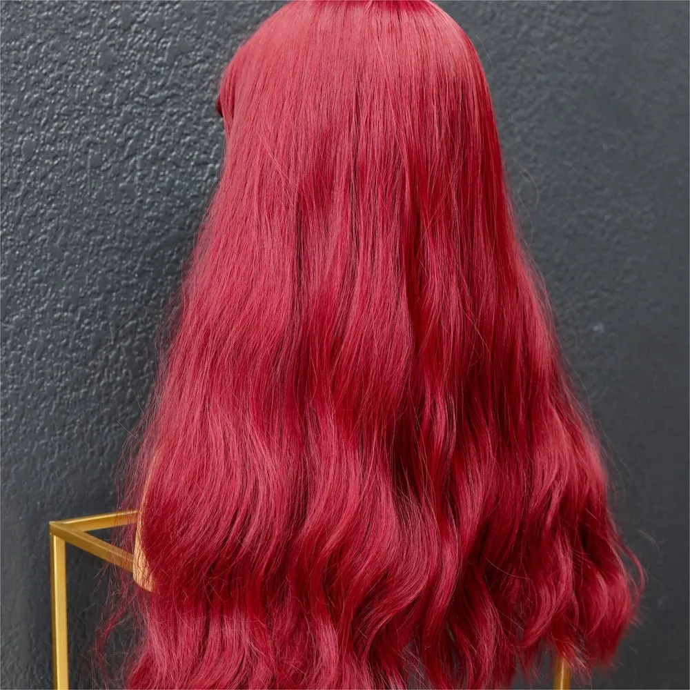 BONNIE Burgundy Red Fringe Wig