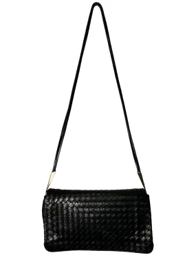 Bottega Veneta Black Intrecciato Crossbody Bag