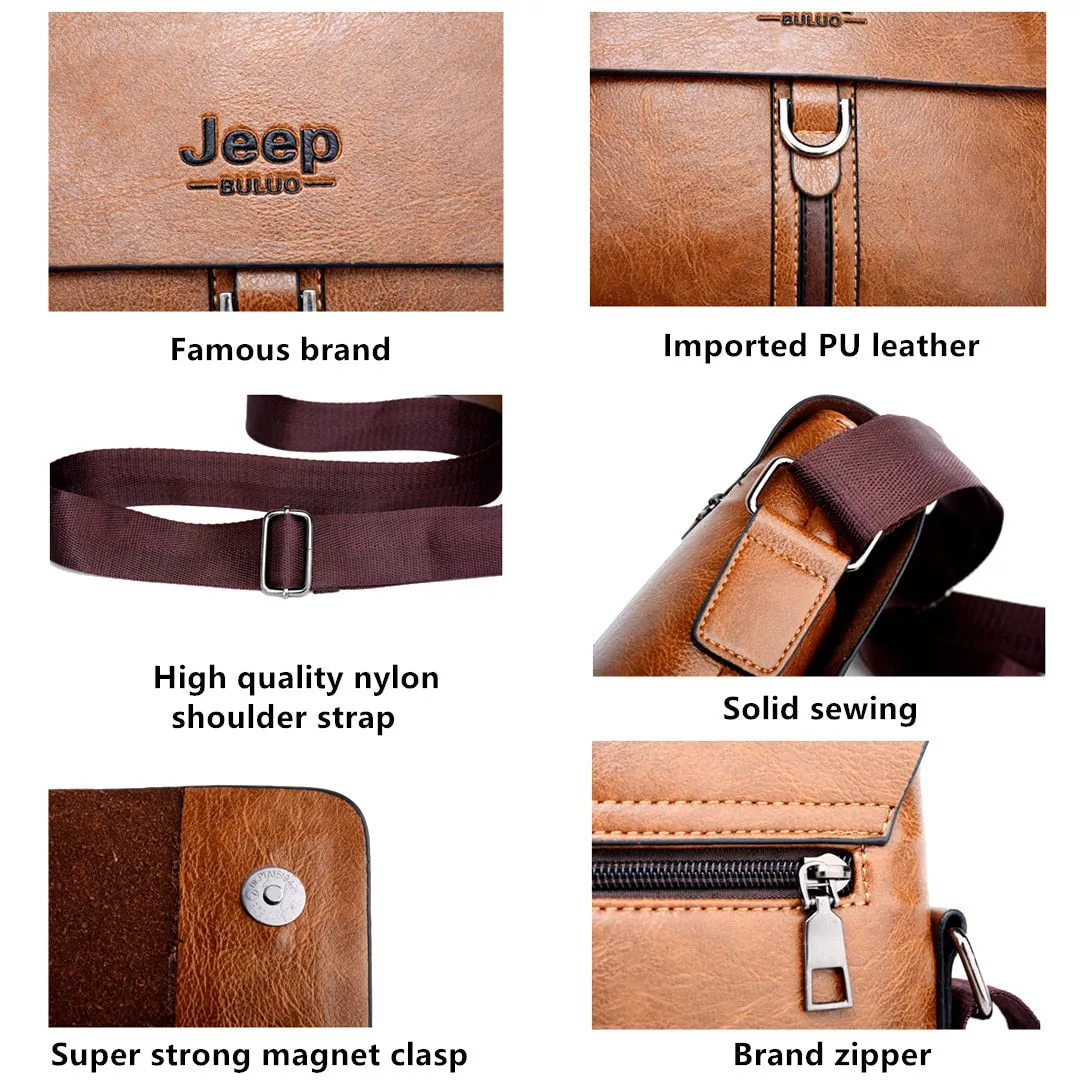 Brand High Quality Pu Leather Cross body Messenger Bag For Man iPad Famous Men Shoulder Bag Casual Business Tote Bags