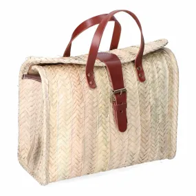 Briefcase EDM Milan Palm leaf Buckle Leather 32 x 26 cm