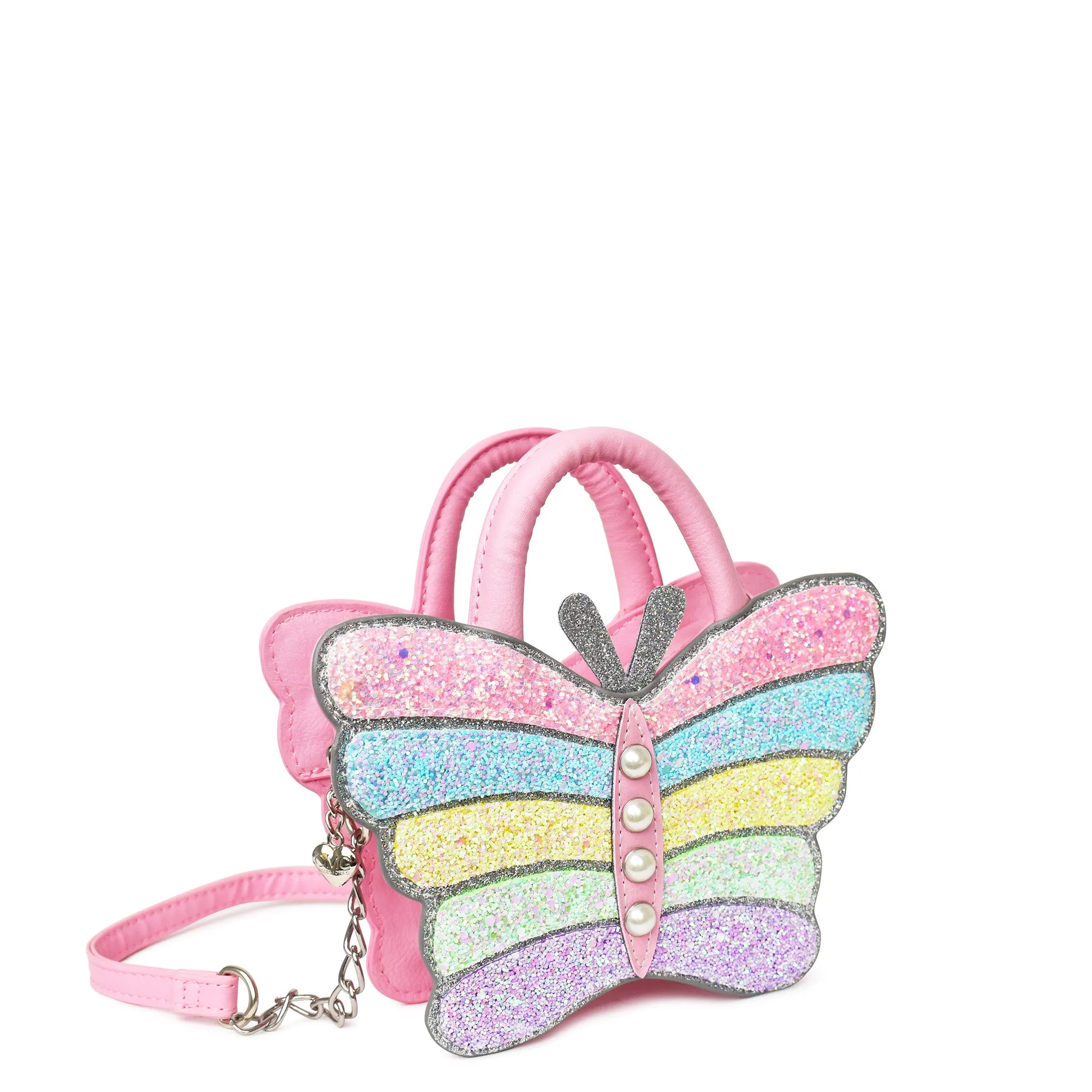 Butterfly Shaped Glitter Crossbody Bag