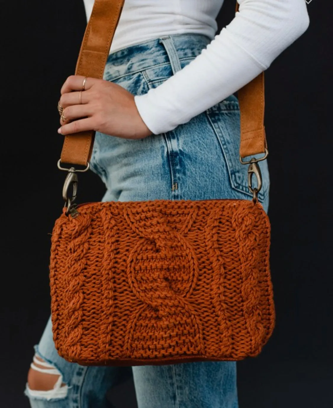 Cable Knit Crossbody