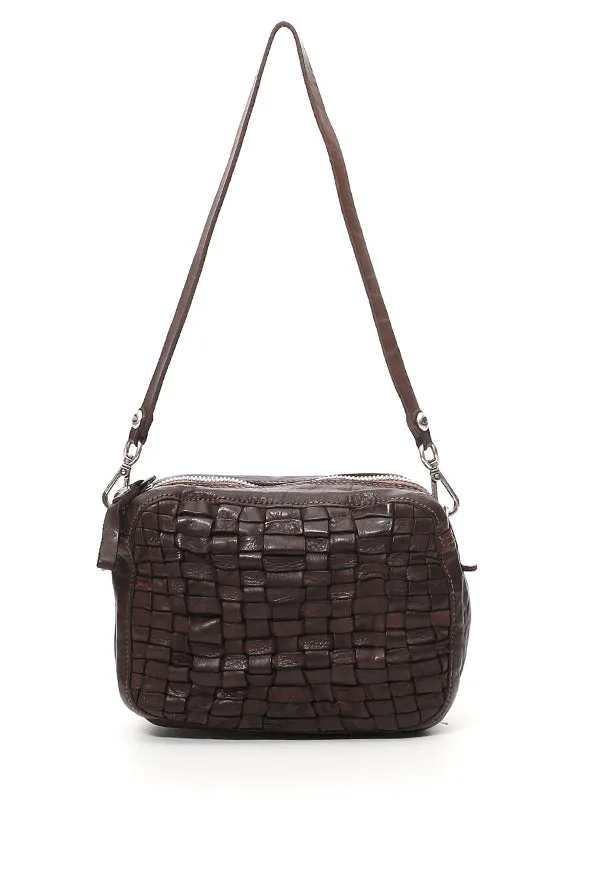 Campomaggi Woven Crossbody - Chocolate