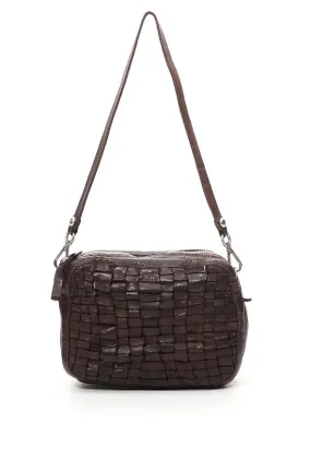 Campomaggi Woven Crossbody - Chocolate