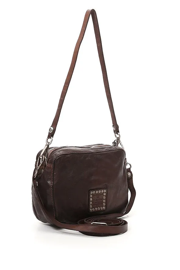 Campomaggi Woven Crossbody - Chocolate