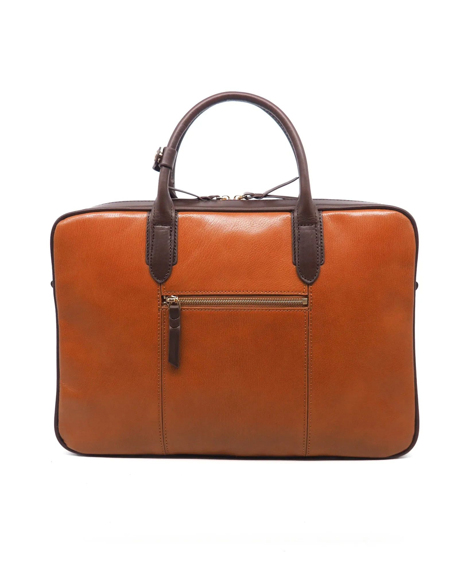 Capra Leather Computer Briefcase (Marrone)