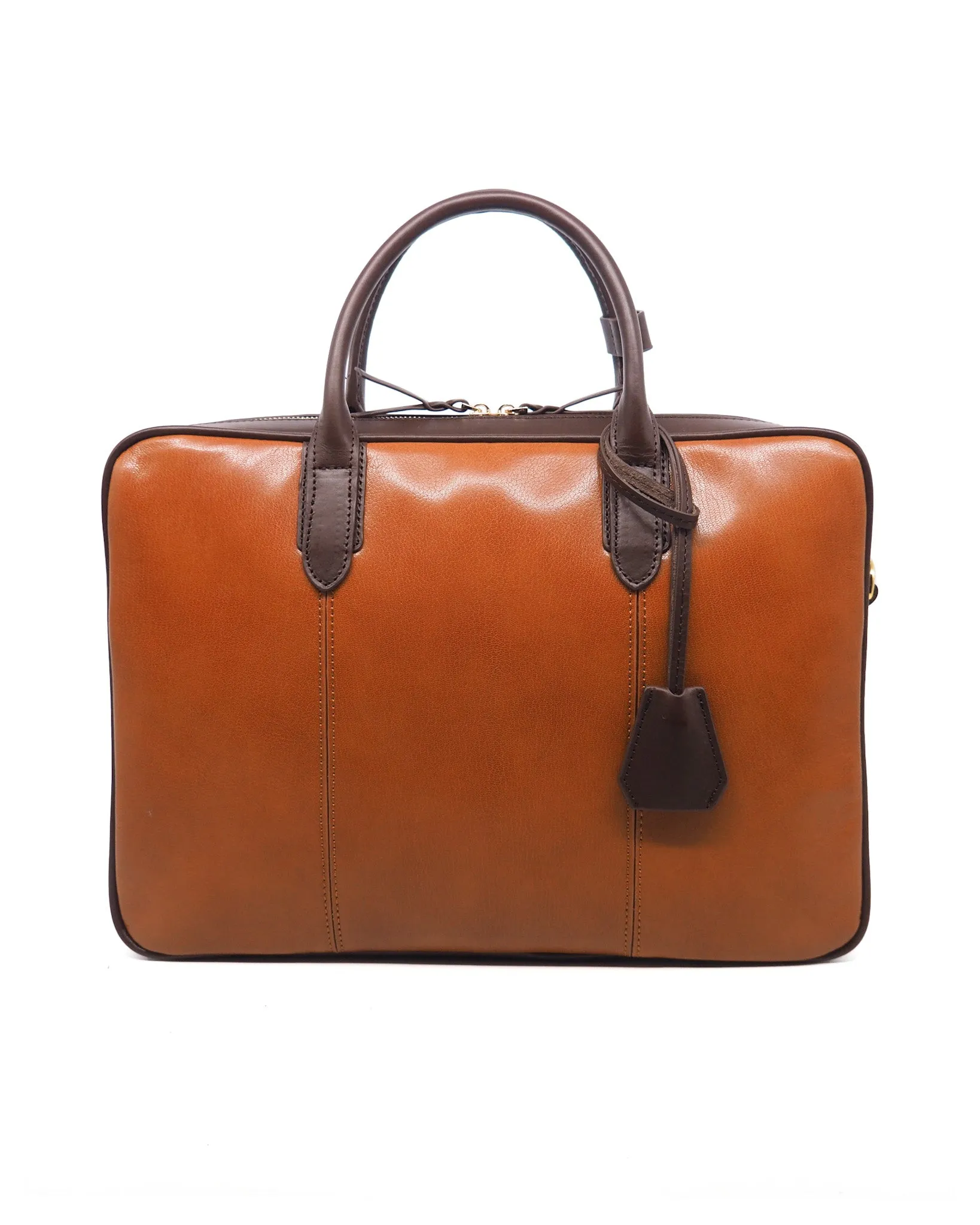 Capra Leather Computer Briefcase (Marrone)