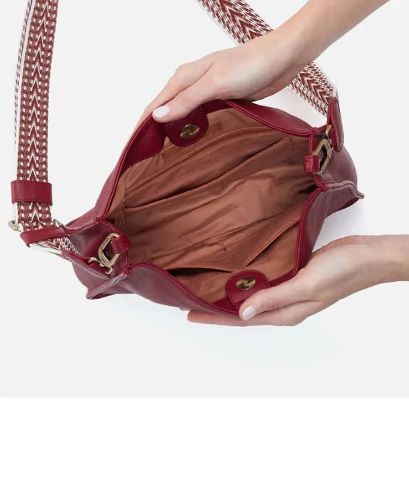 Cass Crossbody in Wine by Hobo