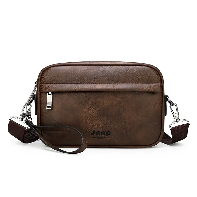 Casual Letter Crossbody Bags for Men PU Shoulder Bag Small Men's Bolsas Fashion Messenger Bag for 9.7" iPad